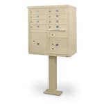 View 8 Door F-Spec Cluster Box Unit with Pedestal